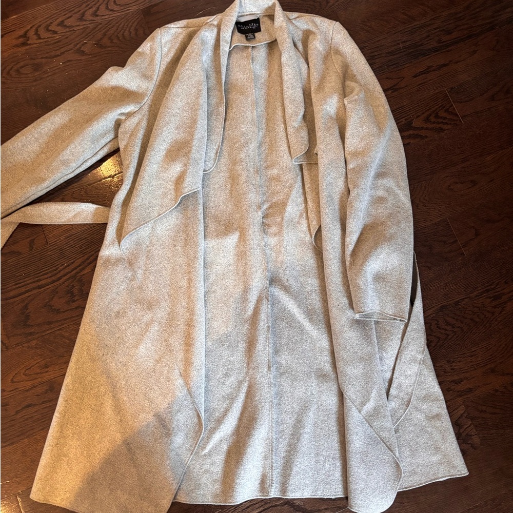Revamped Elegant Soft Gray Trench Coat
